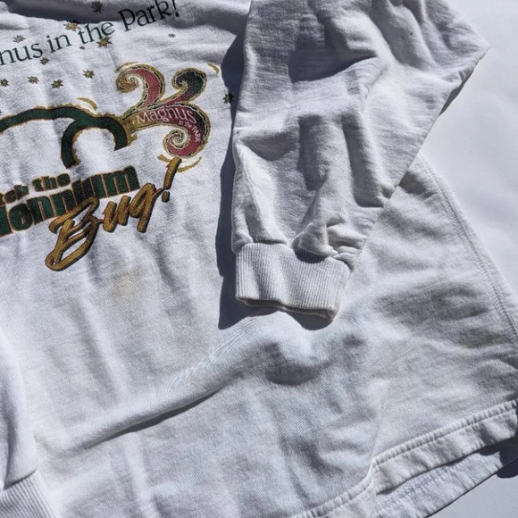 Vintage Sportop 1999 Magnus in the Park White Crew Neck Sweater Small *stain - Picture 8 of 10